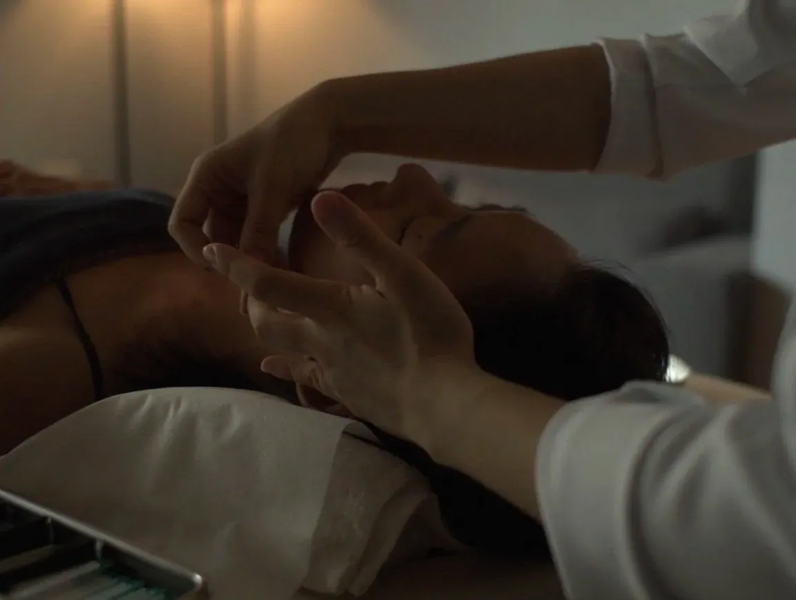 Facial acupuncture treatment representing the introduction of Korean aesthetic acupuncture techniques in 2008
