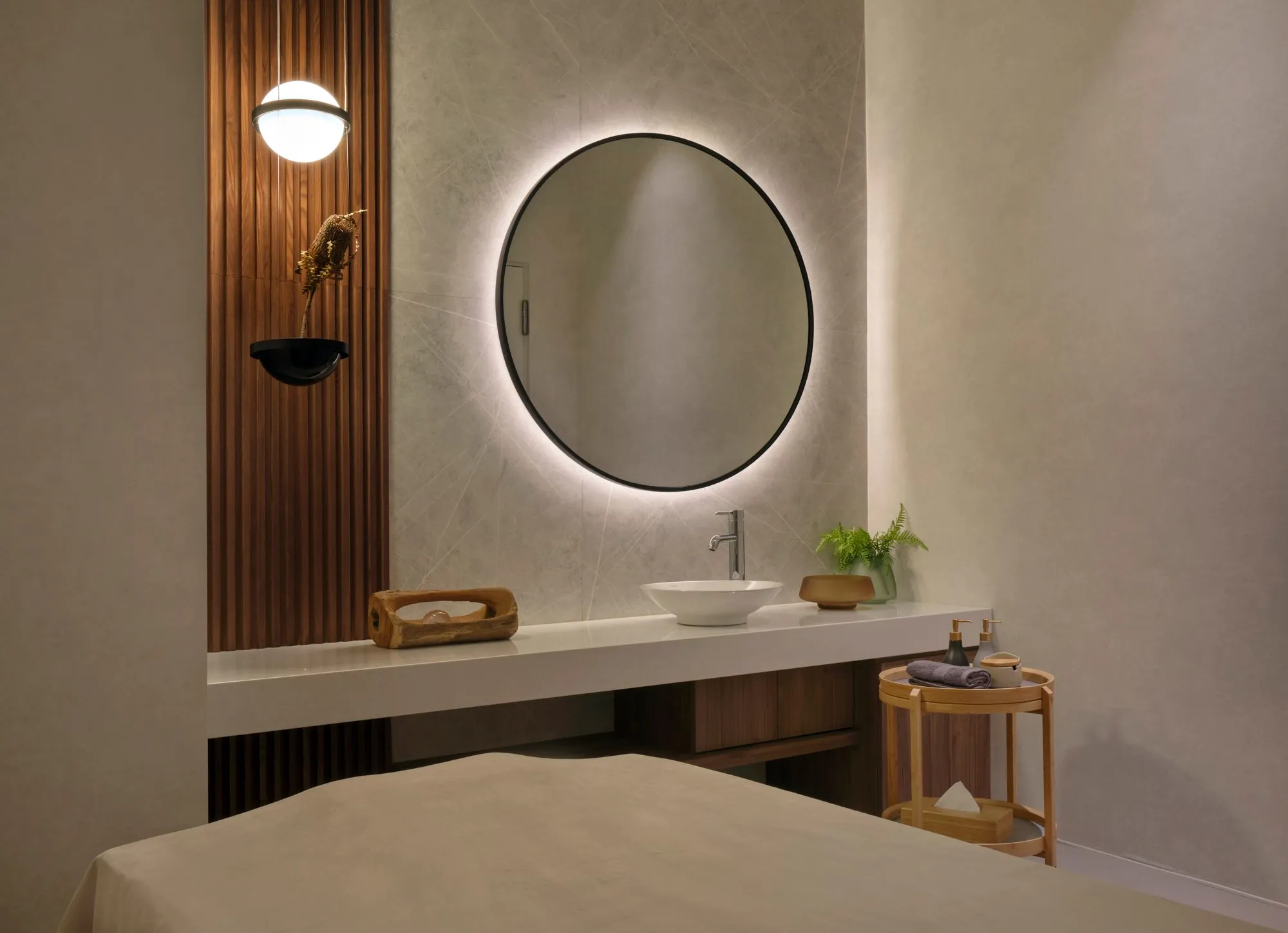 A treatment room shaped for privacy, ease, and a refined care experience.